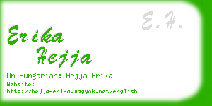 erika hejja business card